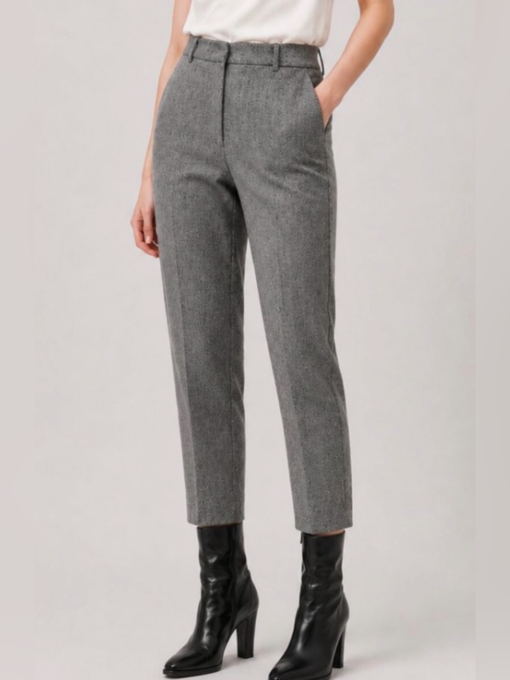 Wilfred Jallade Hi-Rise Heathered Trousers Pants Business Casual size 6